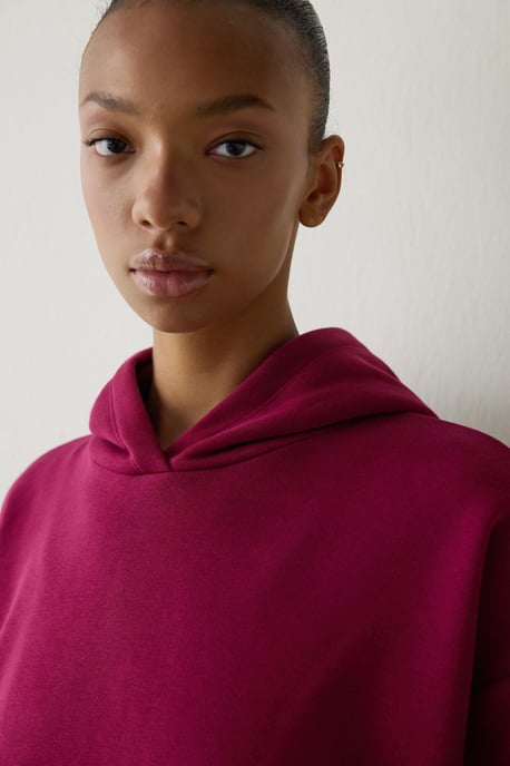 Übergroßer Baumwoll-Hoodie mit Tasche - Image 5