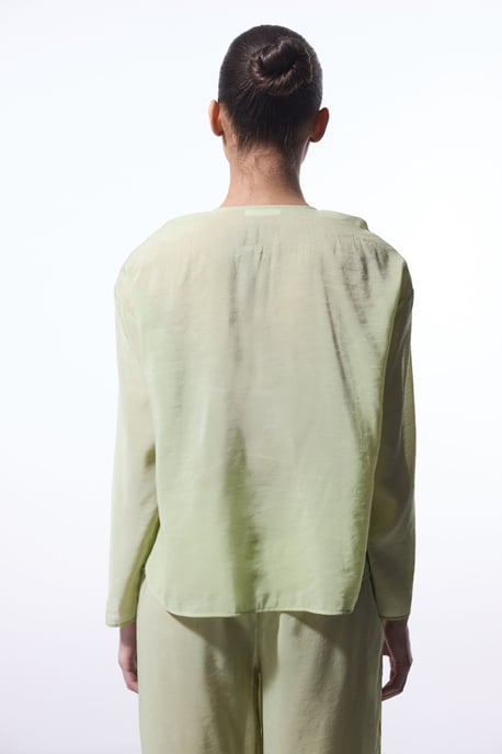 Übergroßer V-Ausschnitt Knotenfront Midi-Kimono - Image 3