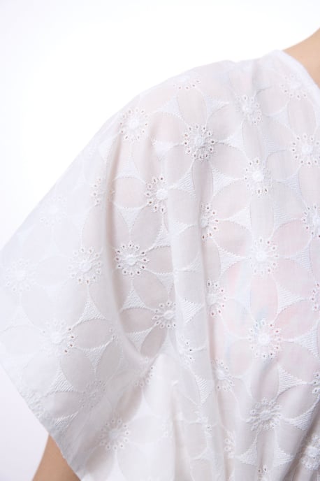 Bestickter Baumwollmischung Midi-Kimono - Image 3