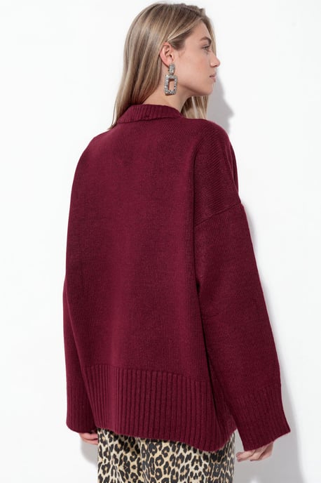 Rippenv-Auschnitt Knopf-Cardigan - Image 2