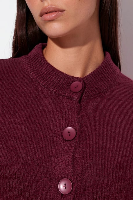 Geknöpfter, gerippter Crop-Cardigan - Image 4