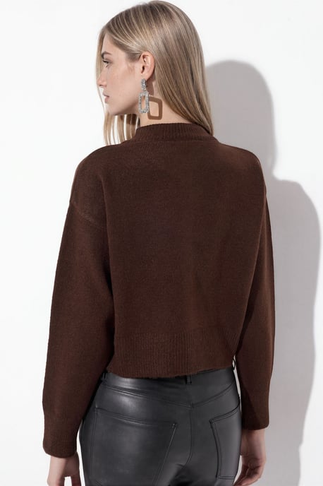 Geknöpfter, gerippter Crop-Cardigan - Image 3