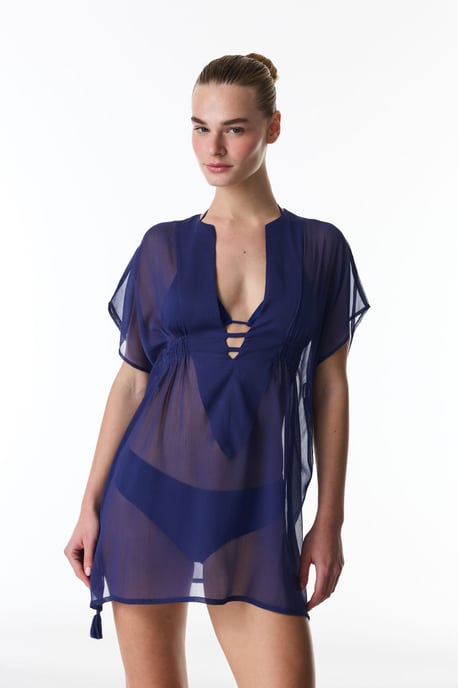 Mini Gewebter Strand-Kaftan mit Quasten - Image 1