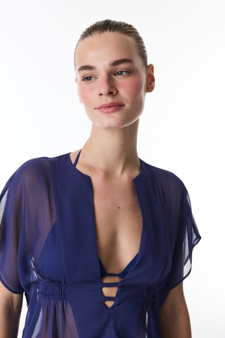 Mini Gewebter Strand-Kaftan mit Quasten - Image 3