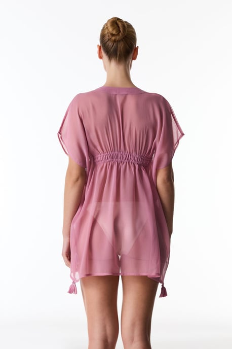Damen Mini Gewebter Strandüberwurf mit Quasten - Image 2