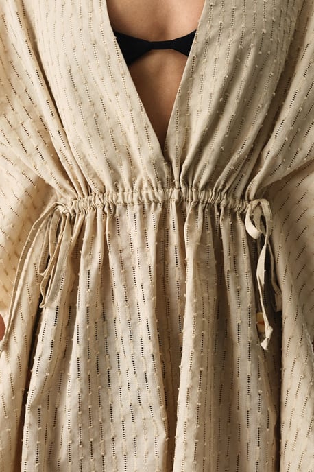 Übergroßer Baumwoll-Textur-Mini-Kaftan - Image 3