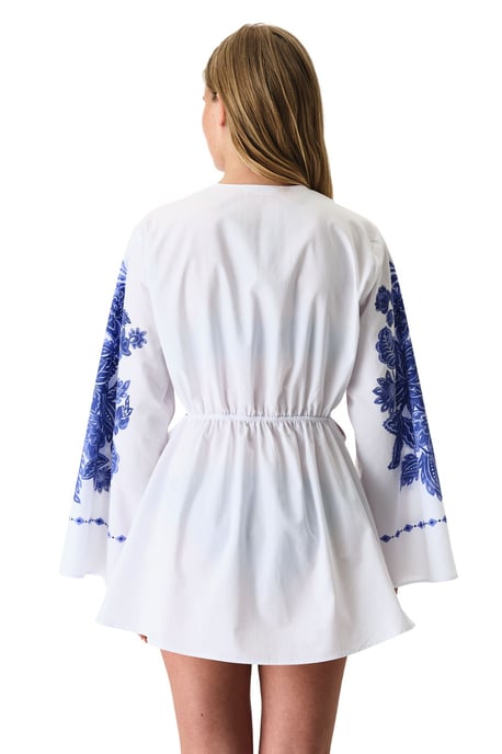 Übergroßer Blumen Baumwoll-Strandkaftan - Image 3