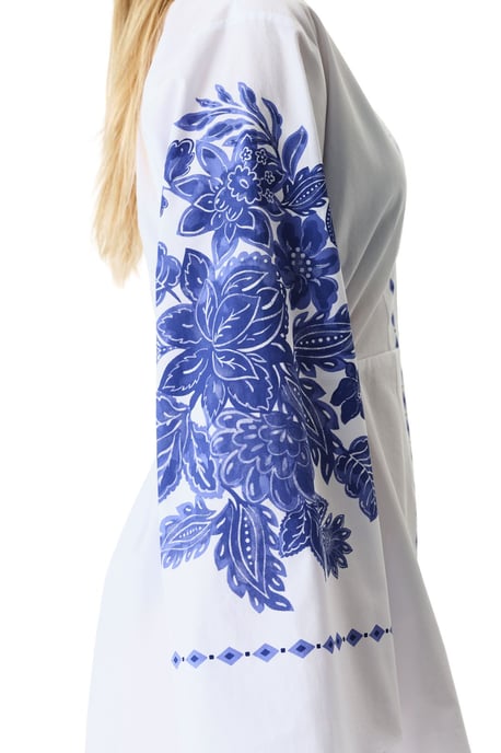 Übergroßer Blumen Baumwoll-Strandkaftan - Image 6