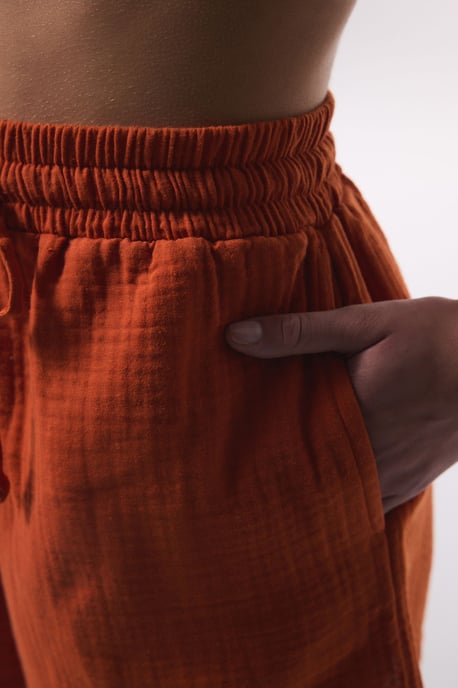 Baumwoll-Mini-Shorts mit Kordelzugbund - Image 3