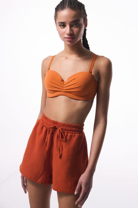 Baumwoll-Mini-Shorts mit Kordelzugbund - Image 4