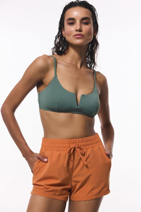 Damen High-Waist Bindeschwimmshorts - Image 3