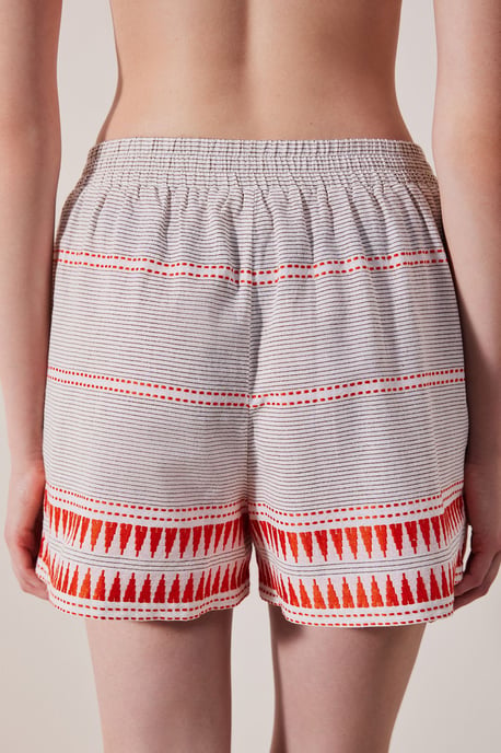 Gestreifte Übergroße Mini-Shorts - Image 3