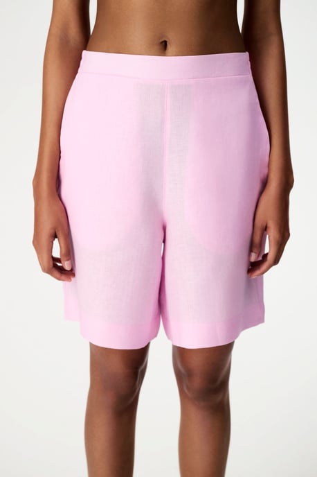 Penti Damenshorts aus Leinen, tailliert - Rosé - Image 1
