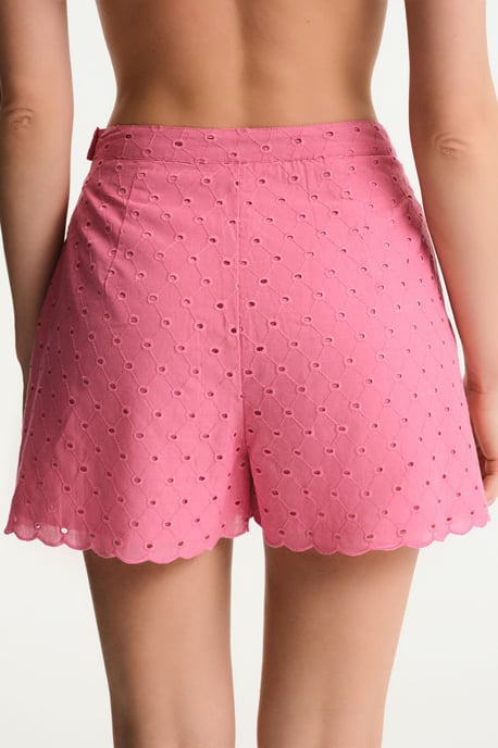 Gestickte Baumwoll-weit geschnittene Shorts - Image 2