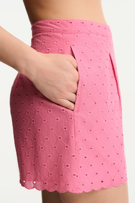 Gestickte Baumwoll-weit geschnittene Shorts - Image 3
