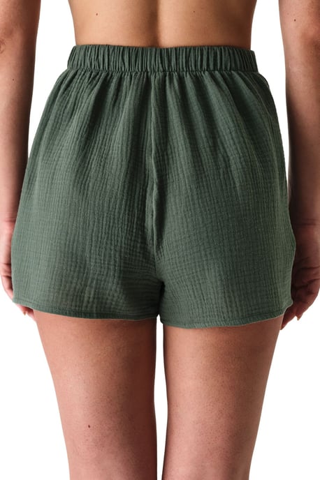 Damen Baumwoll-Mittelbund Gewebte Shorts - Image 2