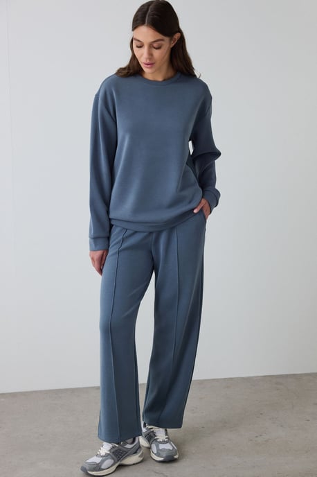 Übergrößiges Rippstrick Crewneck Sweatshirt - Image 2
