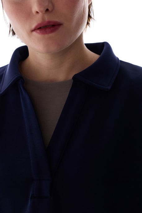 Übergroßer Strickpullover mit Bindekragen - Image 2