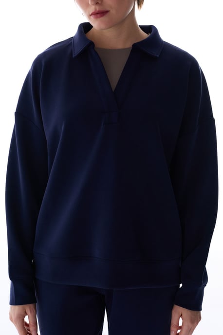 Übergroßer Strickpullover mit Bindekragen - Image 3