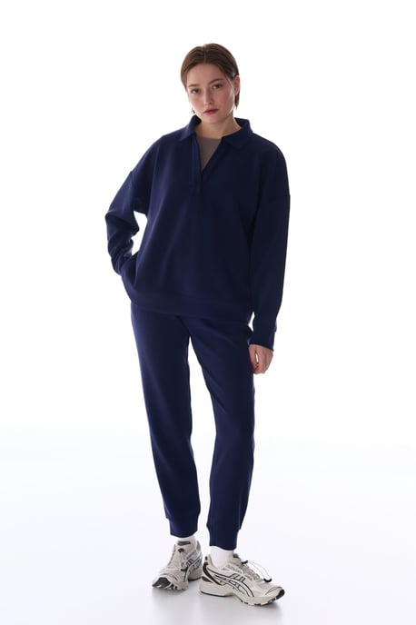 Übergroßer Strickpullover mit Bindekragen - Image 4