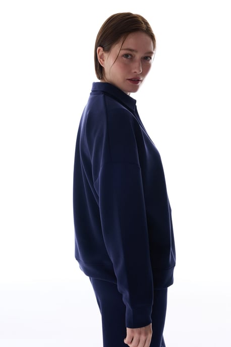 Übergroßer Strickpullover mit Bindekragen - Image 5