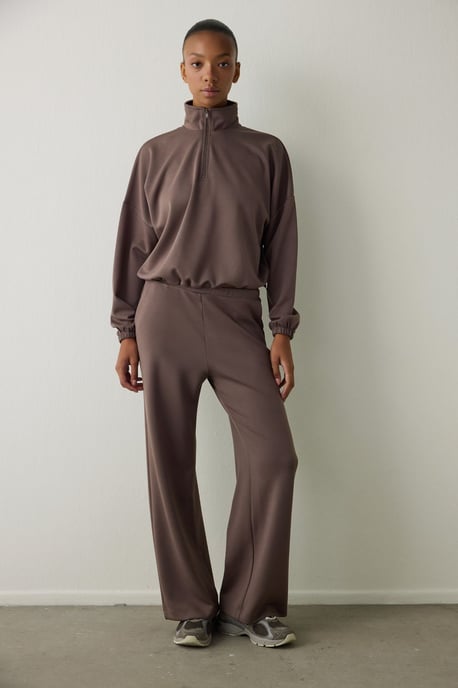 Damen Crop Half-Zip Sweatshirt - Image 3