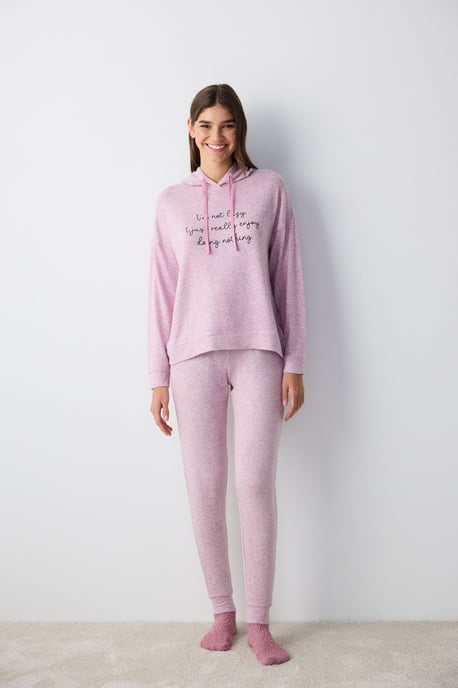 Bedruckter Rundhalsausschnitt Sweatshirt mit Knopfdetail - Image 2