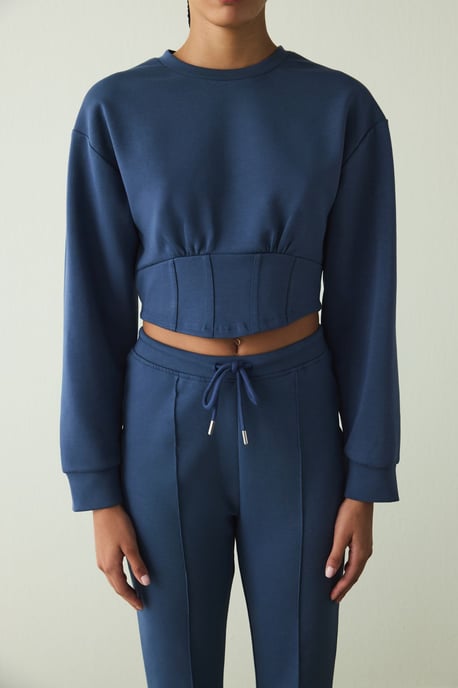 Damen Kurzes Crew-Neck Sweatshirt - Image 3