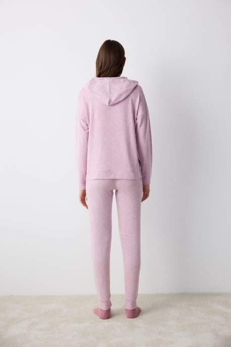 Bedruckter Rundhalsausschnitt Sweatshirt mit Knopfdetail - Image 6