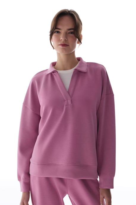 Übergroßer Strickpullover mit Bindekragen - Image 1