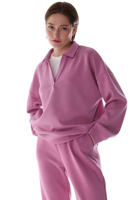 Übergroßer Strickpullover mit Bindekragen - Image 2