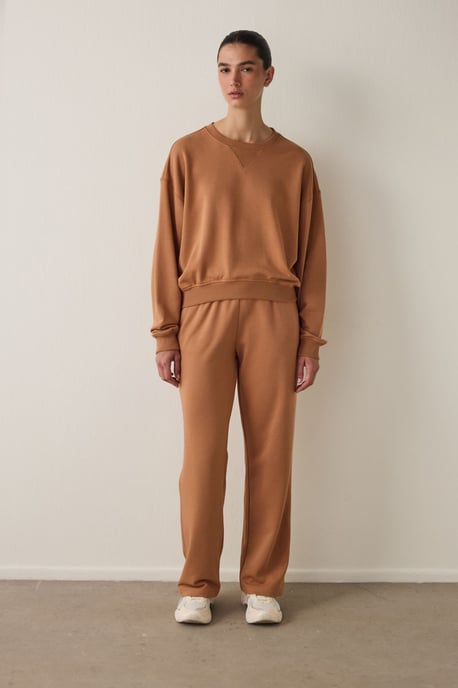 Damen Oversized Kurzarm Rundhals-Pullover - Image 2