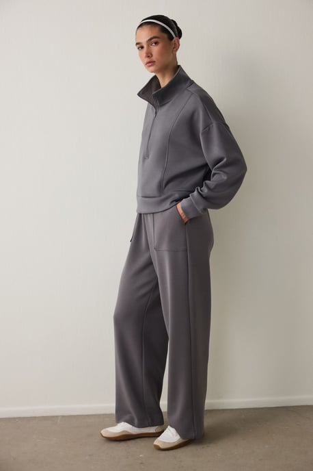 Übergroßer Half-Zip Strickpullover - Image 6