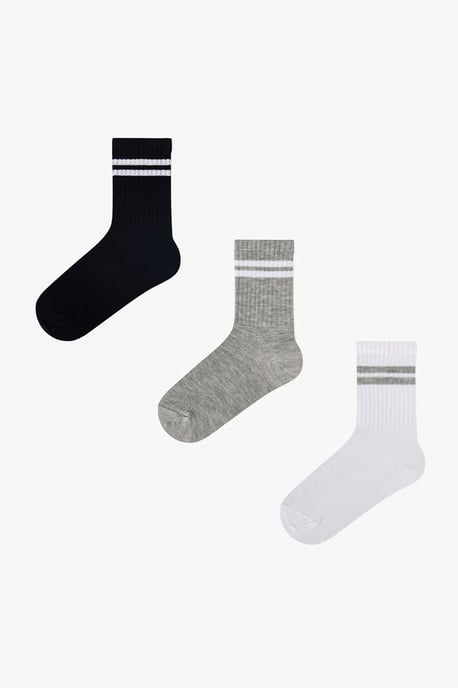 3er-Pack Jugend Midi Crew Socken - Image 1