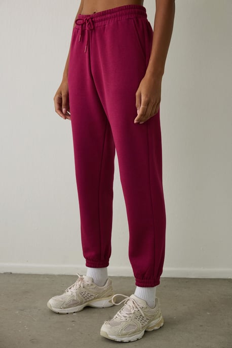 Damen Mid-Waist Taillierte Strick-Sweatpants - Image 1