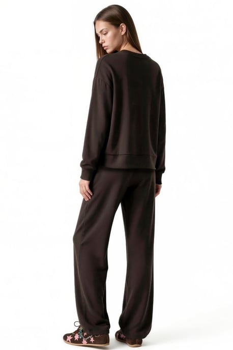 Modal Touch Basic Sweatshirt & Weite Beinhose Zwei-Teile Coord Set - Image 3