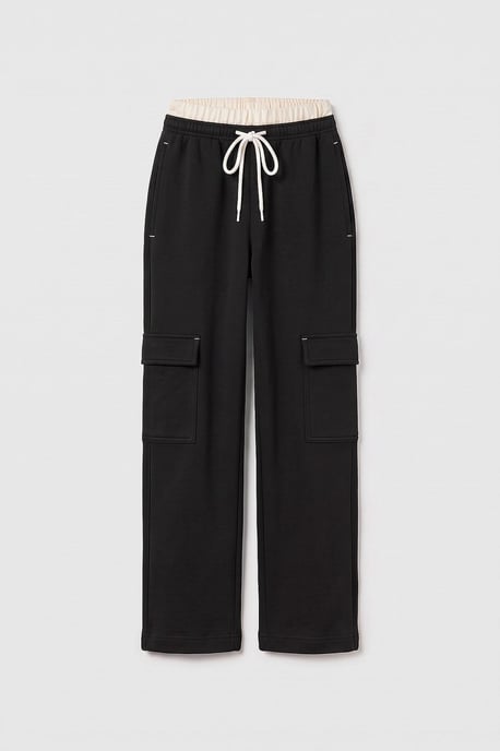 Jugend Unisex Elastischer Bund Weite Beinform Sweatpants - Image 3