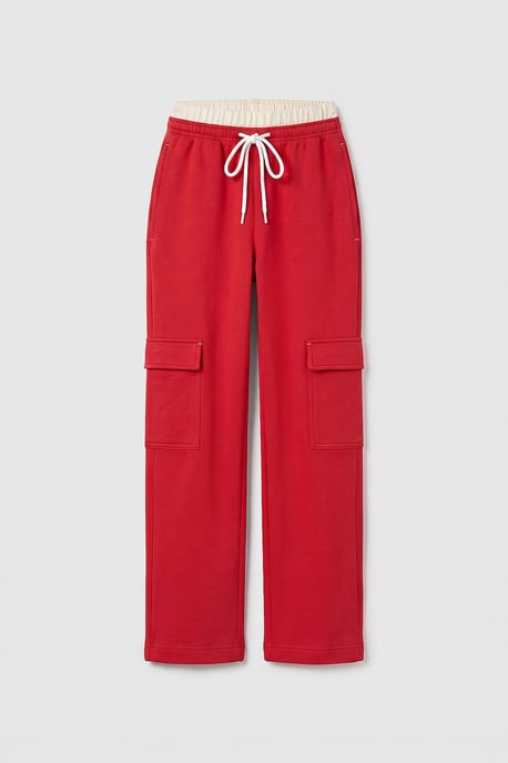 Jugend Unisex Elastischer Bund Weite Beinform Sweatpants - Image 2