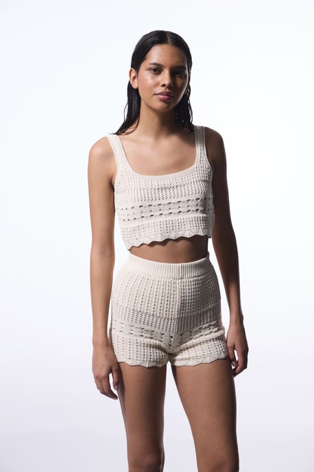 Baumwollstrick-Mini-Shorts - Image 4
