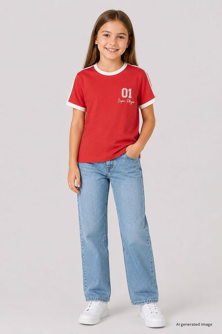 Jugend Unisex Baumwoll-Elasthan T-Shirt - Image 2