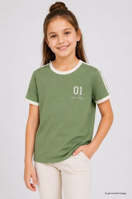 Jugend Unisex Baumwoll-Elasthan T-Shirt - Image 2