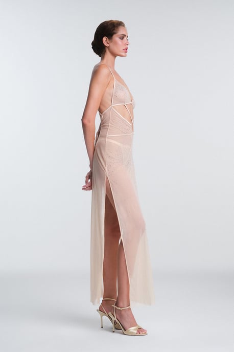 Glitzerstrick Maxi-Loungekleid - Image 5