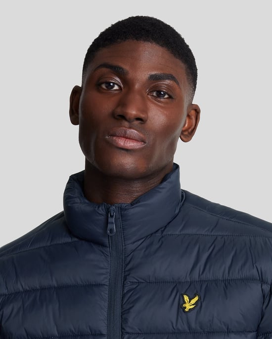 Lyle & Scott � Wattierte Jacke mit Stehkragen, Marineblau - Image 4