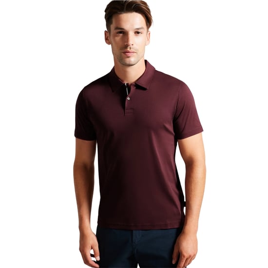 Ted Baker Zeiter Slim Fit Herren Burgund Polo -Hemd - Image 2
