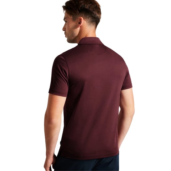 Ted Baker Zeiter Slim Fit Herren Burgund Polo -Hemd - Image 3