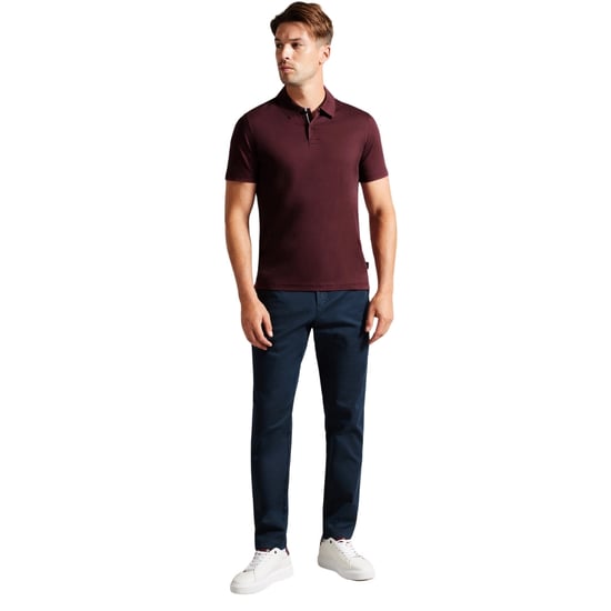 Ted Baker Zeiter Slim Fit Herren Burgund Polo -Hemd - Image 4