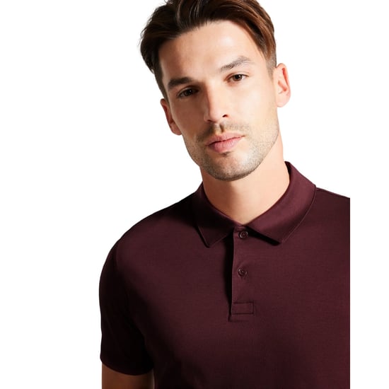 Ted Baker Zeiter Slim Fit Herren Burgund Polo -Hemd - Image 5