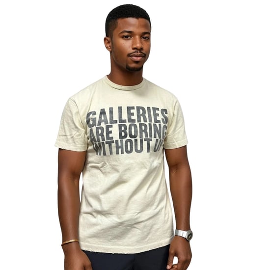 Gallery Dept. Langweiliges Logo T-Shirt Archiviert Weiß - Image 3
