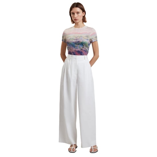 Damen Ted Baker Slim Fit Rundhalsausschnitt Kurzarm T-Shirt in Mittelrosa - Image 4