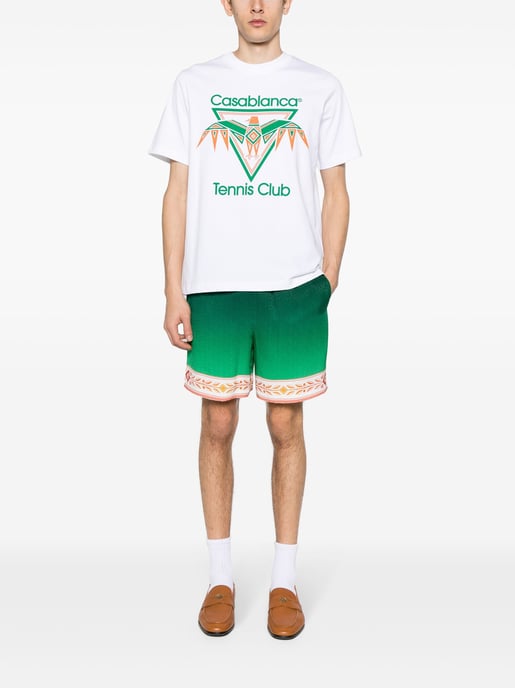 Casablanca Playful Eagle Tennis Club bedrucktes T-Shirt in Weiß - Image 5